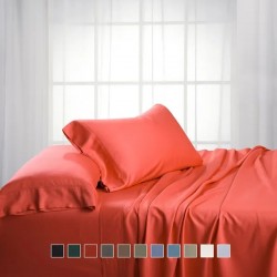 Royal Hotel Bedding Silky Soft Bamboo Cotton Blend Hybrid Sheet Sets, Deep Pocket Sheet
