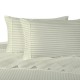Royal Hotel Bedding Striped 500 Thread Count Bed Sheet Set 100 Percent Cotton, Sateen, Deep Pocket