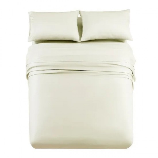 Royal Hotel Bedding Solid 1000 Thread Count Bed Sheet Set 100% Cotton, Sateen Weave, Deep Pocket