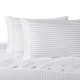 Striped 300 Thread Count Bed Sheet Set 100 Percent Cotton, Sateen Striped, Deep Pocket By Royal Hotel Bedding