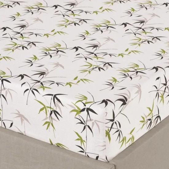 Royal Hotel Bedding Fern Floral Bed Sheet Set 100% Cotton, Superior Sateen Weave, Silky Soft, Deep Pocket, Modern Reactive Print, 300 Thread