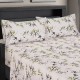Royal Hotel Bedding Fern Floral Bed Sheet Set 100% Cotton, Superior Sateen Weave, Silky Soft, Deep Pocket, Modern Reactive Print, 300 Thread