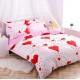 Heart Print Bedding Set Bedclothes Duvet Cover Bed Sheet Bedspread Comforter Cover Bedding Sets Bed Linen Cotton housse de couette Bedsheet
