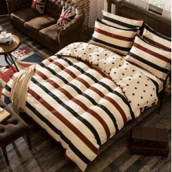 Simple Print Bedding Set Bedclothes Duvet Cover Bed Sheet Bedspread Comforter Cover Bedding Sets Bed Linen Cotton housse de couette Bedsheet