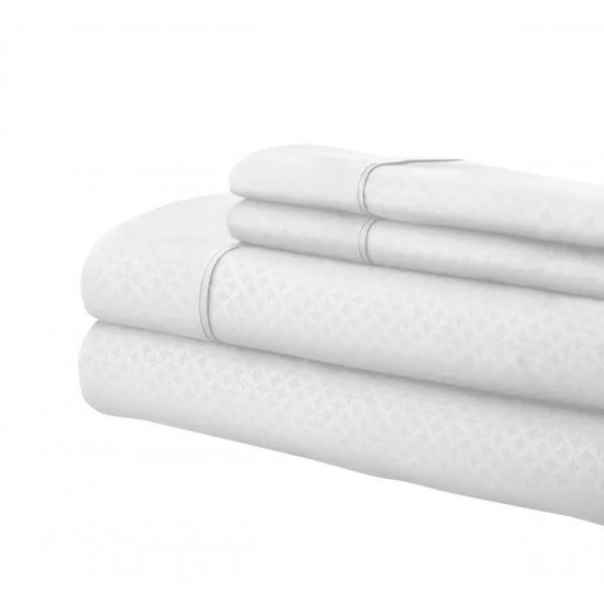 Martha 1800 Series Embossed Deep Pocket Sheet Set - Super Soft & Wrinkle Free - Luxurious Bed Sheets Set