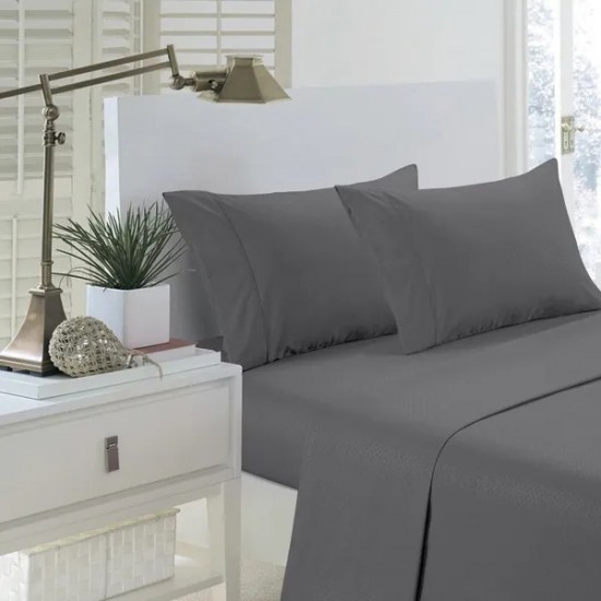 Martha 1800 Series Embossed Deep Pocket Sheet Set - Super Soft & Wrinkle Free - Luxurious Bed Sheets Set