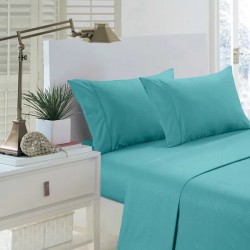 Martha 1800 Series Embossed Deep Pocket Sheet Set - Super Soft & Wrinkle Free - Luxurious Bed Sheets Set