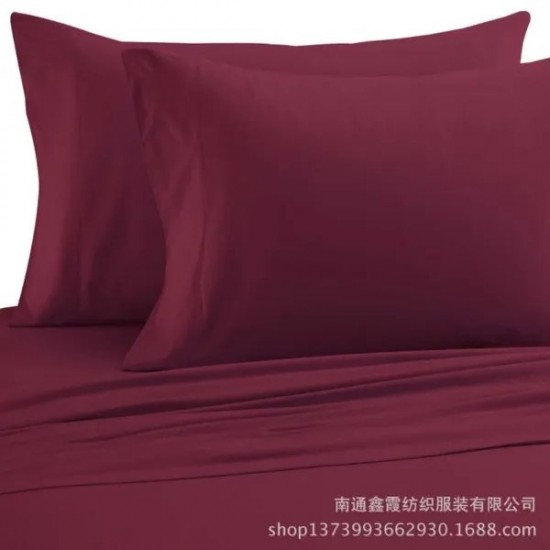 3/4pcs US Standard Size Bed Sheet Set Solid Twin Full Queen King California King Bedsheet Set