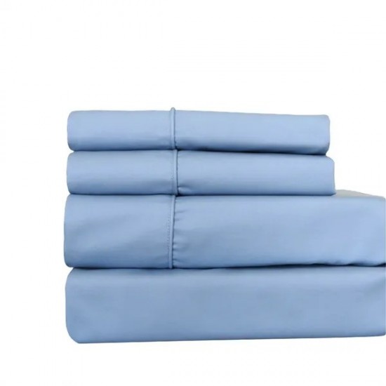 Royal Hotel Bedding Top Split King Adjustable King Size 650 Thread Count Solid Sheet Set, Cotton Blend Wrinkle Free 4-Piece Sheet Set
