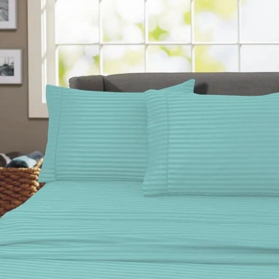 600 Thread Count 100% Egyptian Cotton Wrinkle Free Hotel Striped Sheet Set