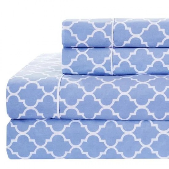 Split Queen Meridian Sheet Set 340TC Count 100% Cotton Sateen 5-Piece Sheet Set By Royal Hotel Bedding