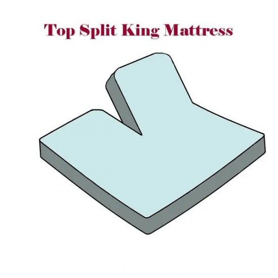 Hybrid Silky Cotton, Bamboo-Cotton Blended Top Split King Fitted Sheet ( Fitted Sheet Only)