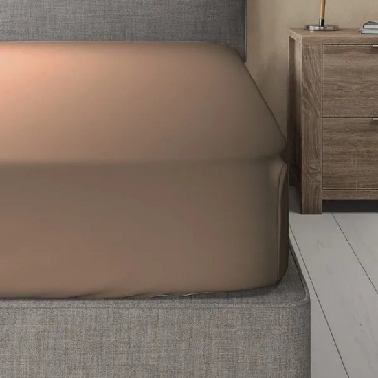 Hybrid Silky Cotton, Bamboo-Cotton Blended Top Split King Fitted Sheet ( Fitted Sheet Only)