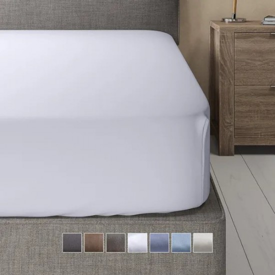 Hybrid Silky Cotton, Bamboo-Cotton Blended Top Split King Fitted Sheet ( Fitted Sheet Only)