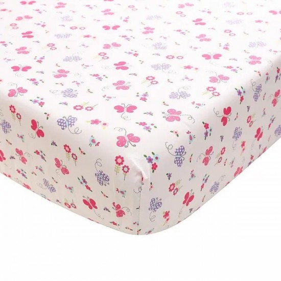 Pink Owl Crib Bedding Sets for Baby Girls | 3 Piece Nursery Set | Crib Comforter, Fitted Crib Sheet, Crib Skirt Included
