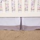 3piece Purple Floral Baby Girl Nursery Unisex Toddler Bedding Set for Boys and Girls, Comforter, Fitted Crib Sheet and Crib Skirt
