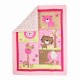 Crib Bedding Sets for Girls Floral Nursery Bedding Cradle Sets 3 Piece Cotton Breathable Fitted Sheet Crib Skirt Comforter
