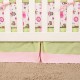 Crib Bedding Sets for Girls Floral Nursery Bedding Cradle Sets 3 Piece Cotton Breathable Fitted Sheet Crib Skirt Comforter