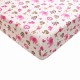Crib Bedding Sets for Girls Floral Nursery Bedding Cradle Sets 3 Piece Cotton Breathable Fitted Sheet Crib Skirt Comforter
