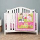 Zebra 3 Piece Baby Girl Nursery Bedding Crib bedding Set Soft Cotoon | Crib Comforter, Fitted Crib Sheet, Crib Skirt Included