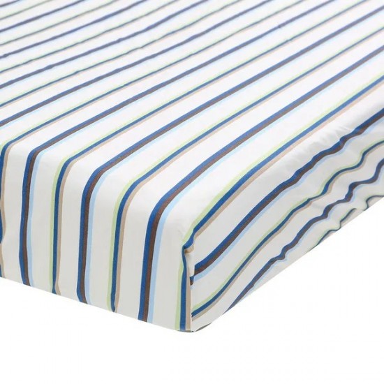 Crib Bedding Sets for Boys 3Piece Nursery Bedding Blue Stars Baby Boys Bedding Soft Cotton | Crib Comforter, Fitted Crib Sheet, Crib Skirt I