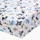 3Piece Baby Nursery Baby Crib Bedding Set Navy Blue Standard Size Crib Set Soft Cotton ,Includes Quilt, Fitted Sheet, Dust Ruffle
