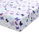 3Piece Purple Baby Girl Nursery Crib Bedding Set Cotton Crib Toddler Bedding Skirts for Baby Boys or Girls ,Includes Quilt, Fitted Sheet, Du