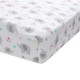 Elephant 3Piece Baby Crib Bedding Set for Girl Jungle Animal Nursery Bedding with Comforter Fitted Sheet Bed Skirt
