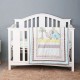 Elephant 3Piece Baby Nursery Crib Bedding Set for Boys Jungle Animal Safari Theme with Comforter Fitted Sheet Bed Skirt