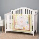 Crib Bedding Set 3 pcs Machine Washable,For Standard Crib Baby Nursery Bedding Sets Includes Baby Bed Quilt, Fitted Sheet, Dust Ruffle 3Piec