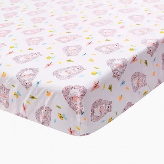 Crib Bedding Set 3 pcs Machine Washable,For Standard Crib Baby Nursery Bedding Sets Includes Baby Bed Quilt, Fitted Sheet, Dust Ruffle 3Piec