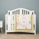 Crib Bedding Set 3 pcs Machine Washable,For Standard Crib Baby Nursery Bedding Sets Includes Baby Bed Quilt, Fitted Sheet, Dust Ruffle 3Piec