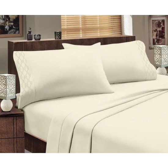 Home Sweet Home Extra Soft Deep Pocket Embroidered Luxury Bed Sheet Set