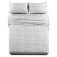 Bed Sheet Set 170GSM, Deep Pocket, Thick, Heavy and Ultra soft Cotton Flannel, Dessines Plaid