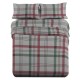 Bed Sheet Set 170GSM, Deep Pocket, Thick, Heavy and Ultra soft Cotton Flannel, Dessines Plaid