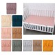 Baby Bed Fitted Sheet Cotton Crib Fitted Sheet Bedding Protector Solid Color Mattress Cover for Unisex Baby Boys Girls DFK