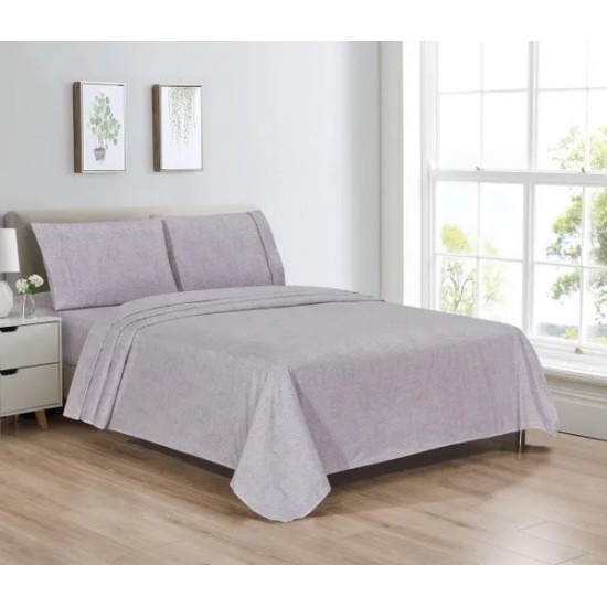 Bibb Home Egyptian Luxury 1800 Count Printed 4 Piece Sheet Set