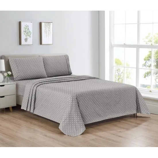 Bibb Home Egyptian Luxury 1800 Count Printed 4 Piece Sheet Set