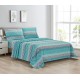 Bibb Home Egyptian Luxury 1800 Count Printed 4 Piece Sheet Set