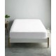 Feather & Stitch Fitted Sheet Only 100% Cotton 300 TC Lightweight Cooling Breathable Percale Weave Sheet 16