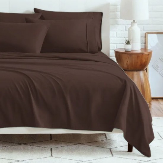 6-Piece Bed Sheet Set – Soft Microfiber | 45cm Deep Pocket Fitted Sheet | Cooling, Wrinkle-Free, All-Season Comfort | Includes 1 Flat Sheet,