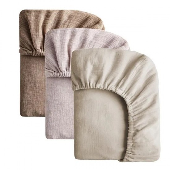 Pack of 2/3pcs Baby Bassinet Fitted Sheet Comfortable Crib Cushion Cover Bedding Stuff Mattress Protective Case