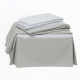 Pure Washed Cotton Bed Skirt Set - Hypoallergenic Fitted Sheet & Mattress Protector for Dorm or Home