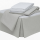 Pure Washed Cotton Bed Skirt Set - Hypoallergenic Fitted Sheet & Mattress Protector for Dorm or Home