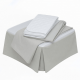 Pure Washed Cotton Bed Skirt Set - Hypoallergenic Fitted Sheet & Mattress Protector for Dorm or Home