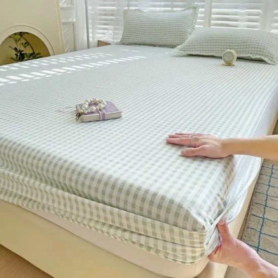 Soft Brushed Flannel Fitted Sheet Set | Hypoallergenic Mattress Protector for Single, Double Beds