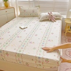Soft Brushed Flannel Fitted Sheet Set | Hypoallergenic Mattress Protector for Single, Double Beds