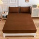 Solid Color Fitted Sheet and Pillowcase Set - Premium Bedding for Mattress Protection