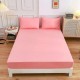 Solid Color Fitted Sheet and Pillowcase Set - Premium Bedding for Mattress Protection