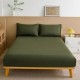 Solid Color Fitted Sheet and Pillowcase Set - Premium Bedding for Mattress Protection